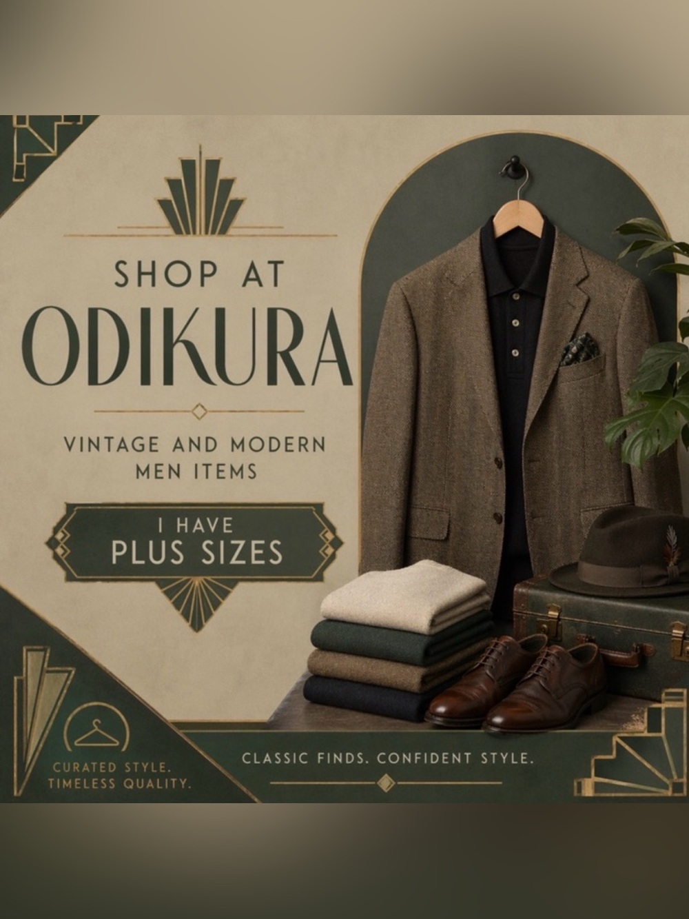 Men Vintage plus size regular petite